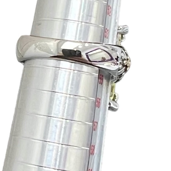 STERLING SILVER LIME GREEN FACETED STONE COCKTAIL RING SIZE 7 - Picture 13 of 16